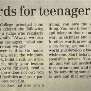 words to teenages