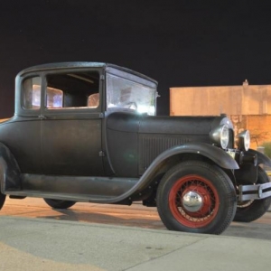 The Ford downtown at night.