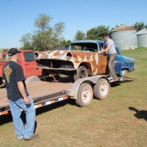 Loading the car after purchase.