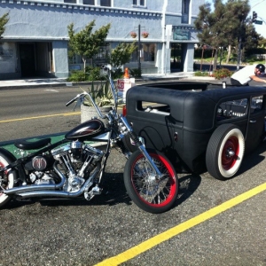 Bros Bike and My ride at El Segundo Car Show.