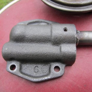 SBC oil pump pickup with set-screw assembled