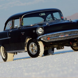 Bob Haas donor car for the Todd Haas/Jimmy Shine  blue 57 chevy gasser (todd553).