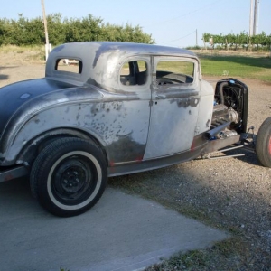 SDC11955, my '32 Ford 5 window back from Rocket's Hot Rod Garage, getting ready to pull the body and detail the frame.