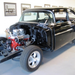 '55 Chevy project in one of the hangars