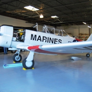 Also in the hangar with the cars.