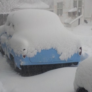 My 54's first Oklahoma blizzard - February 2013
Had over a foot of snow on it! Poor car.