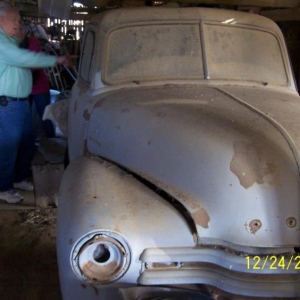 in the barn w Joe Shoemaker Sr.