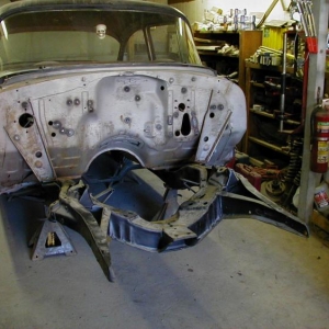 55 Chevy ready for cut