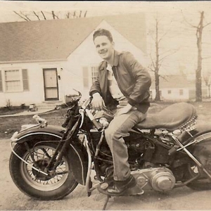 Dad & his '38 Harley Knucklehead