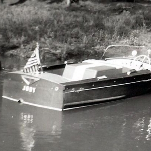 1957 Century Resorter ... all mahogany plank inboard runabout.