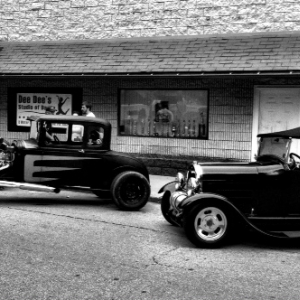 Model A's - Gary T, a former member of the Drifter's CC and me