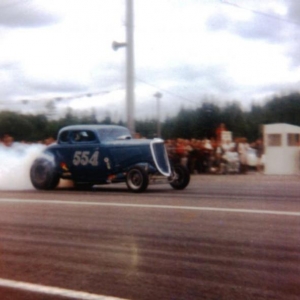 I just found this shot of the coupe at Puyallup, Wa. Gene either got appearance money, or they traveled up there for a title defense.