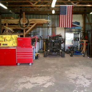 Looking north down the middle of the shop