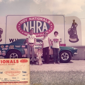 72 U.S. Nationals class winner SS/HA. Steve,Jeff and me on the far right.