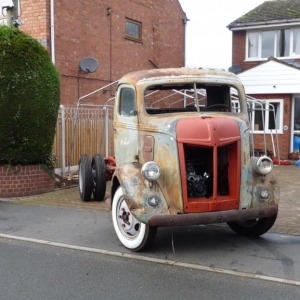 Truck backing into cage