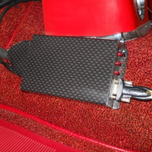 HILBORN MEGASQUIRT ECU IN 62 CORVETTE.CARBON FIBER COVER TO HIDE THE NICE ALUMINUM CASE.