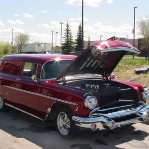 Not mine, but an absolutely beautiful 56 Pontiac.