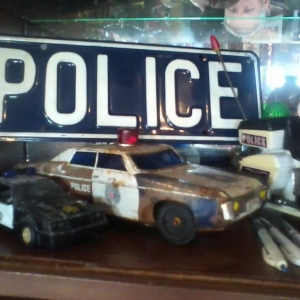 Old Kiwi Police car number plate.