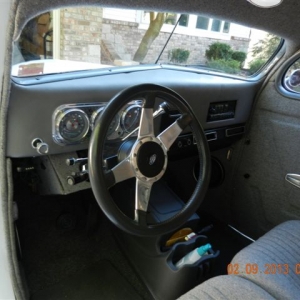 new future home of my orig. 39 dash, banjo wheel, interior upgrades