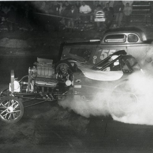 Larry racing Boyd Pennington at San Gabriel, 1963.