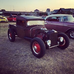 At an evening car show.  Summer 2017.