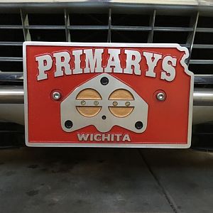 New car club plaque
