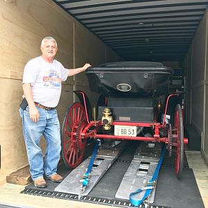 1910 Sears High Wheel Motorized Buggy Direct Enclosed Transport