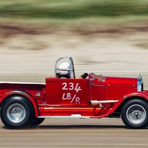 Red Car At Speed Pendine 2021