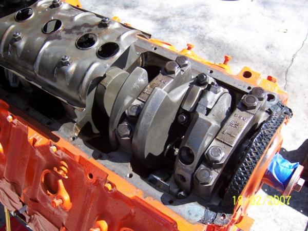 100 1206

Bottom end is a 4 bolt main with a forged crank.

The story was when I bought the project that the original owner put all hsi $$ into the motor and had it dynoed at 600 HP but no records exist to confirm this.

I probably will not be using this motor in the 58 at least in its present build.  I have another small block to build and a Pontiac 400 that might also work well with this truck